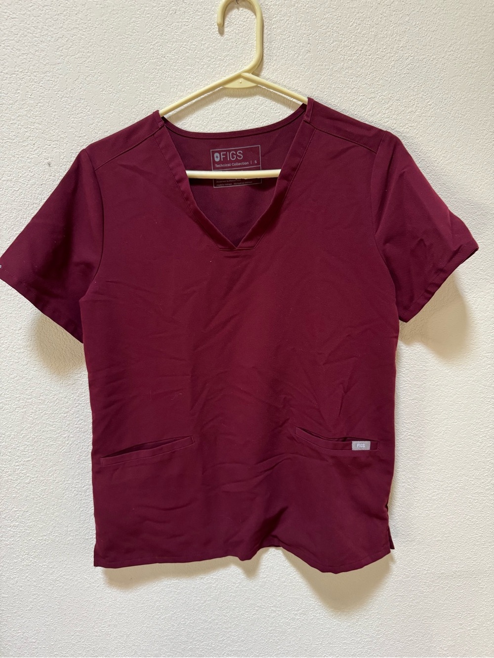 FIGS burgundy scrub SET